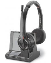 Casti wireless cu microfon Plantronics - Savi W8220, ANC, negre