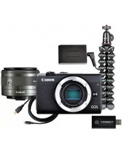 Aparat foto Mirrorless Canon - EOS M200 Streaming kit, Black -1