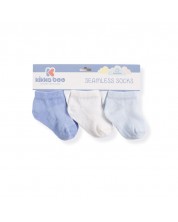 Șosete scurte pentru bebeluși KikkaBoo Solid - Bumbac, 6-12 luni, albastru -1
