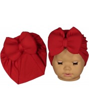 Căciulița pentru bebeluși tip turban NewWorld - Roșie -1