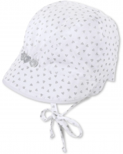 Pălărie pentru bebeluși Sterntaler - la inimi gri, 35 cm, 1-2 luni