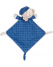 Jucărie pentru copii Interbaby - Doudou pentru îmbrățișări, ursuleț, albastru -1