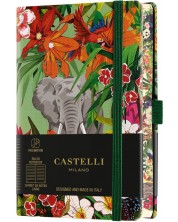Бележник Castelli Eden - Elephant, 9 x 14 cm, linii