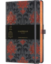 Бележник Castelli Copper & Gold - Baroque Copper, 9 x 14 cm, linii