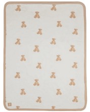 Jollein Pătură de pluș pentru copii - Ursuleț de pluș, 75 x 100 cm -1