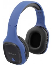 Casti wireless cu microfon Tellur - Pulse, albastre
