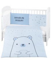 Set de dormit pentru bebelusi din 2 piese KikkaBoo - Bear with me Albastru, 60 x 120 cm -1