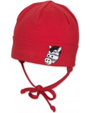 Pălărie pentru bebeluși cu șireturi Sterntaler - 37 cm, 2-3 luni, roşie