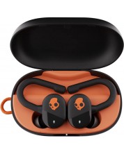 Căști wireless Skullcandy - Push Play Active, TWS, negre/portocalii