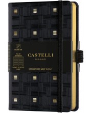 Бележник Castelli Copper & Gold - Weaving Gold, 9 x 14 cm,coli albe