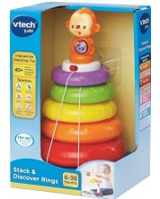 Jucarie pentru bebelusi Vtech - Inele colorate de stivuit (in engleza) -1