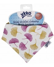 Bandana pentru bebelusi din bumbac organic Xkko - Gingko