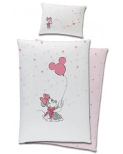 Set lenjerie de pat pentru  bebeluşi Sonne - Minnie Mouse, 100 x 135 cm, 2 piese -1