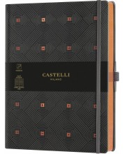 Бележник Castelli Copper & Gold - Maya Copper, 19 x 25 cm, linii