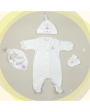 Copleu pentru bebelusi For Babies - Iepuras, 4 piese, 0-1 luni -1