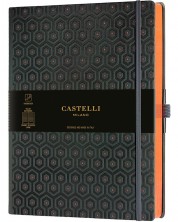 Бележник Castelli Copper & Gold - Honeycomb Copper, 19 x 25 cm, linii