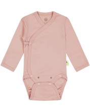 Body pentru bebeluşi Bio Baby - Bumbac organic, 62 cm, 3-4 luni, roz -1