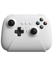 Controller wireless 8BitDo - Ultimate 2.4G, Hall Effect Edition, alb (PC)