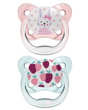 Suzeta pentru bebeluși  Dr. Brown's - PreVent, 0-6 luni, 2 buc., roz -1