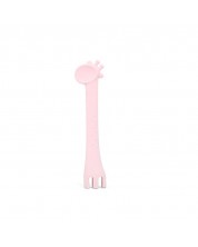 Lingurita din silicon Kikka Boo - Giraffe, roz -1