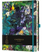 Бележник Castelli Eden - Lily, 13 x 21 cm, linii