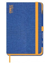 Carnețel Mitama Memo Book - Albastru, cu coperți textile și creion HB -1