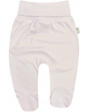 Pantaloni cu botoşei Bio Baby - 80 cm, 9-12 luni, ecru -1