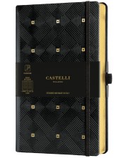 Бележник Castelli Copper & Gold - Maya Gold, 13 x 21 cm,coli albe