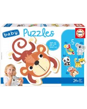 Puzzle pentru bebeluși Educa 5 în 1 - Natura sălbatică -1