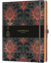 Бележник Castelli Copper & Gold - Baroque Copper, 19 x 25 cm, linii
