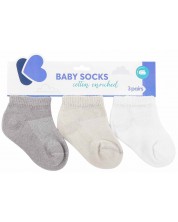 Ciorapi de vara pentru bebelusi KikkaBoo - 2-3 ni, 3 buc, Grey -1