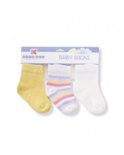 Șosete pentru bebeluși KikkaBoo Stripes - Bumbac, 1-2 ani, galben -1