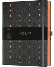 Бележник Castelli Copper & Gold - Rice Grain Copper, 19 x 25 cm, linii
