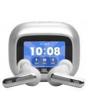 Căști wireless JBL - Live Beam 3, TWS, ANC, argintii - imagine 1
