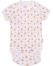 Body pentru bebeluși Bio Baby - bumbac organic, alb-bej