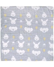 Pătură de muselină pentru bebeluși Playgro - Fauna Friends, 70 x 70 cm