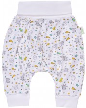 Pantaloni pentru bebeluşi Bio Baby - bumbac organic, 50 cm, 0-1 luni, multicolor -1