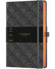 Carnețel Castelli Copper & Gold - Art Deco Copper, 13 x 21 cm, coli albe -1