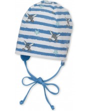 Pălărie pentru bebeluși cu protecție UV 50+ Sterntaler - măgar, 41 cm, 4-5 luni, albastră-albă