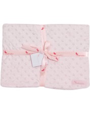 Pătură pentru copii Interbaby - Coral Fleece, roz, 80 x 110 cm -1