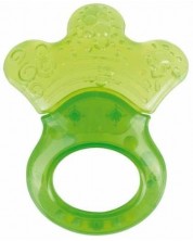 Inel gigival cu apa cu zdrăngănitoare Canpol - Little paw, verde -1