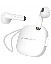 Căști wireless PowerLocus - PLX1, TWS, alb -1