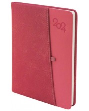 Caiet de notițe Spree Canberra - Cu buzunar GSM și stilou, 168 de foi, roșu, 2024