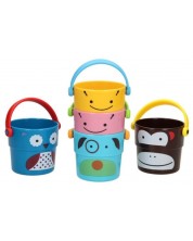 Set de jucării pentru baie Raya Toys - găletușe, animale, 5 bucăți