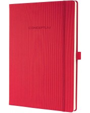 Carnețel Sigel Conceptum - Cu linii, format A4, roșu