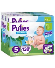 Scutece bebelusi Pufies  Fashion & Nature 5, 138 buc. -1