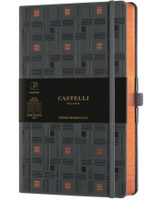 Бележник Castelli Copper & Gold - Weaving Copper, 19 x 25 cm, linii