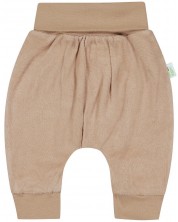 Pantaloni pentru bebeluşi Bio Baby - 68 cm, 4-6 luni, țesătură maro lăptos -1