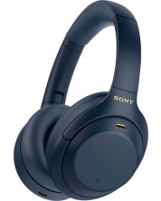 Casti wireless Sony - WH-1000XM4, ANC, albastre
