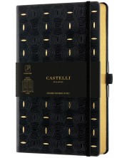 Бележник Castelli Copper & Gold - Rice Grain Gold, 13 x 21 cm, linii